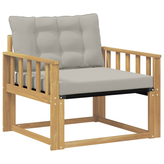 Set de canapele de exterior Lemn solid de Acacia și Textilene - WALTI WALTI