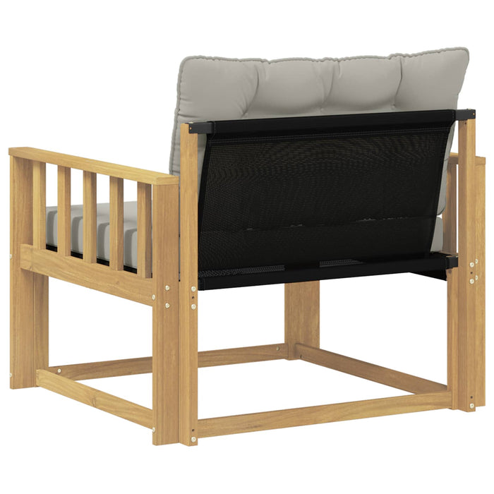 Set de canapele de exterior Lemn solid de Acacia și Textilene - WALTI WALTI