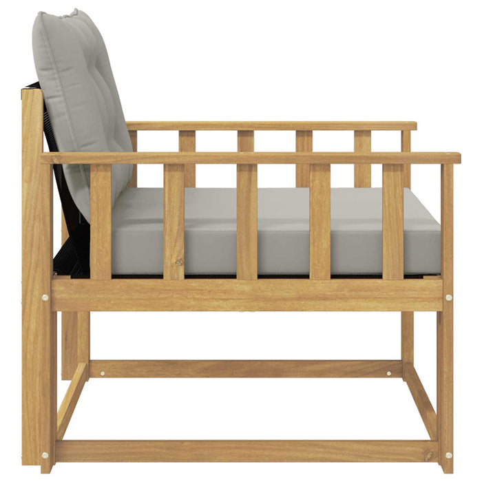 Set de canapele de exterior Lemn solid de Acacia și Textilene - WALTI WALTI