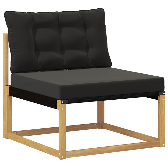 Set de canapele de exterior Lemn solid de Acacia și Textilene WALTI