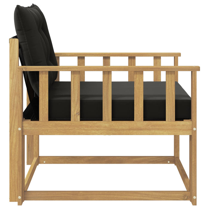 Set de canapele de exterior Lemn solid de Acacia și Textilene WALTI