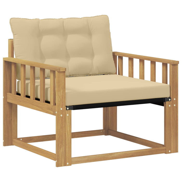 Set de canapele de exterior Lemn solid de Acacia și Textilene WALTI