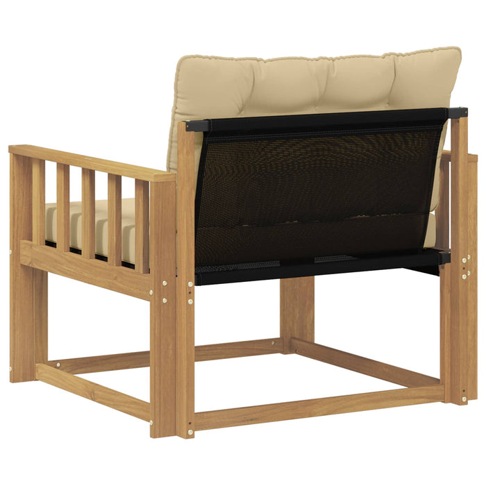 Set de canapele de exterior Lemn solid de Acacia și Textilene WALTI