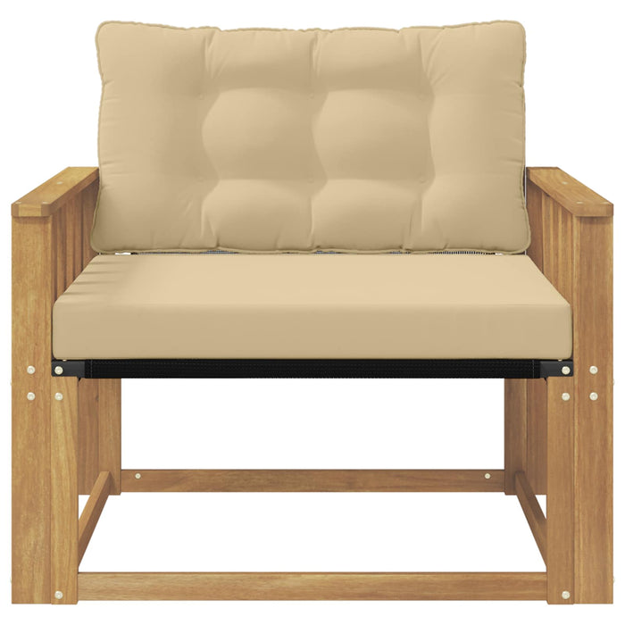 Set de canapele de exterior Lemn solid de Acacia și Textilene WALTI