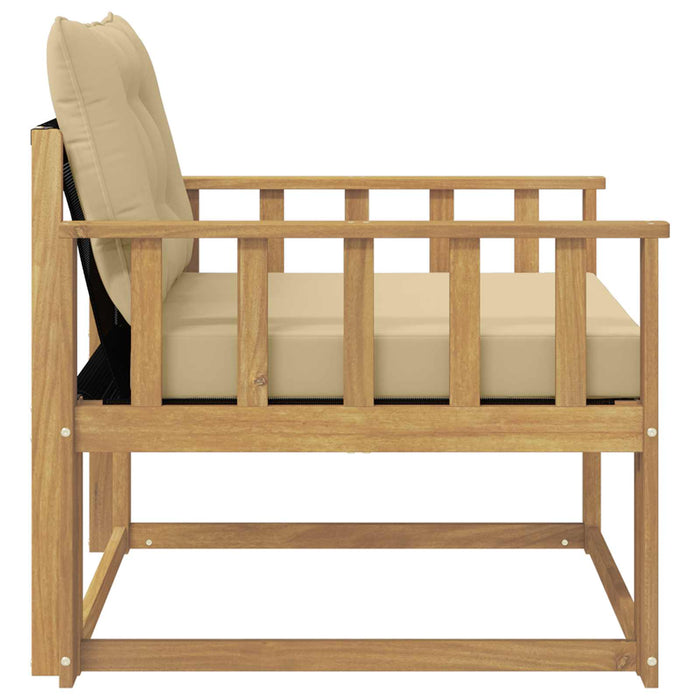 Set de canapele de exterior Lemn solid de Acacia și Textilene WALTI