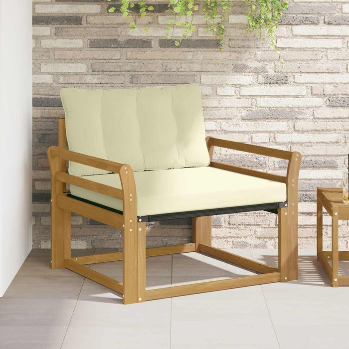 Set de canapele de exterior Lemn solid de Acacia și Textilene - WALTI WALTI