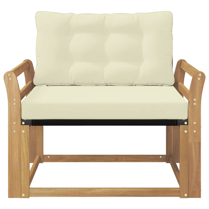 Set de canapele de exterior Lemn solid de Acacia și Textilene - WALTI WALTI