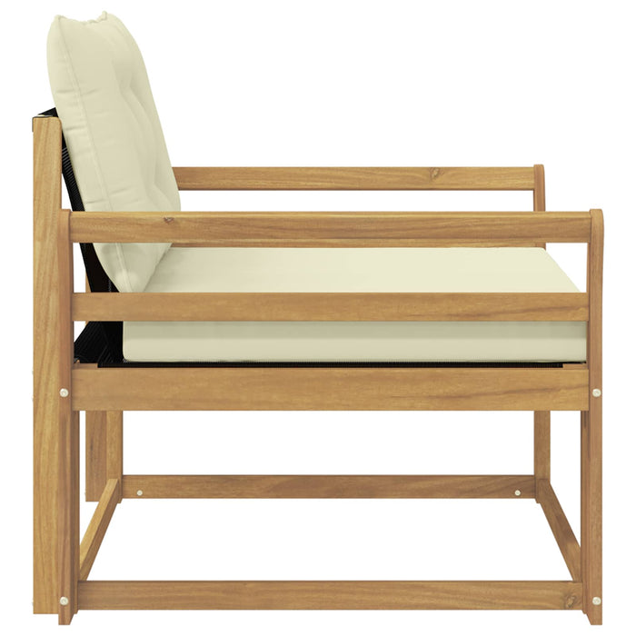 Set de canapele de exterior Lemn solid de Acacia și Textilene - WALTI WALTI