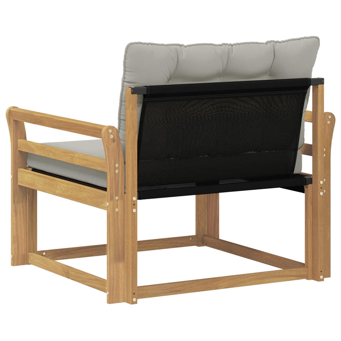 Set de canapele de exterior Lemn solid de Acacia și Textilene - WALTI WALTI