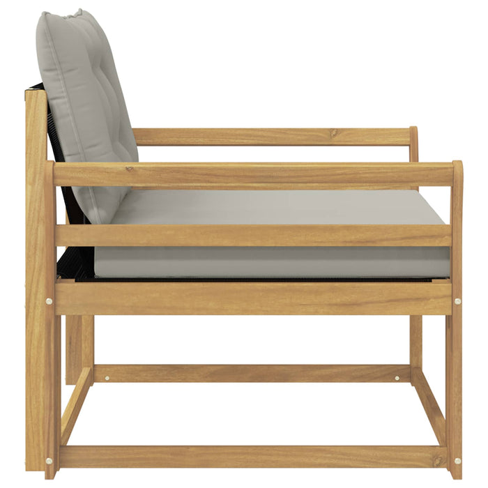 Set de canapele de exterior Lemn solid de Acacia și Textilene - WALTI WALTI