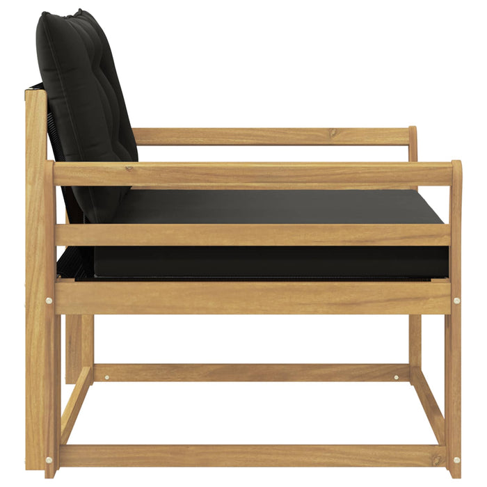 Set de canapele de exterior Lemn solid de Acacia și Textilene WALTI