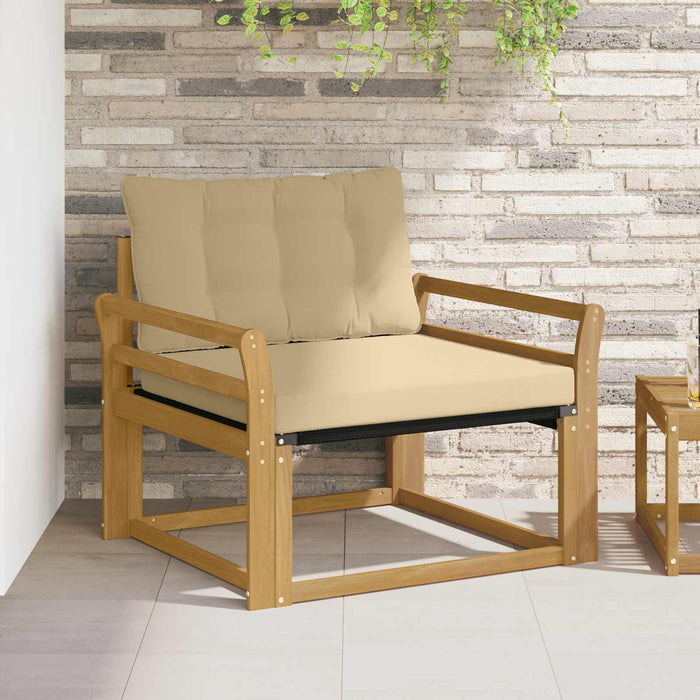 Set de canapele de exterior Lemn solid de Acacia și Textilene WALTI