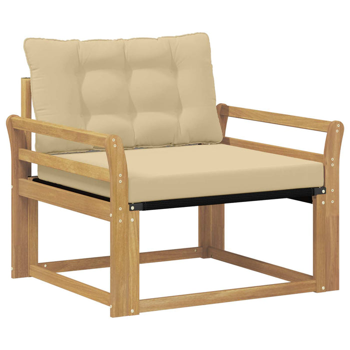 Set de canapele de exterior Lemn solid de Acacia și Textilene WALTI