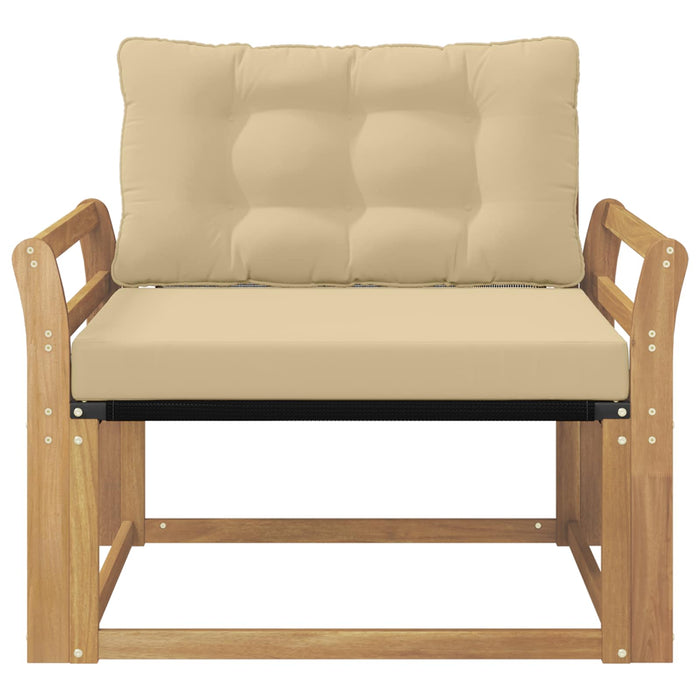 Set de canapele de exterior Lemn solid de Acacia și Textilene WALTI