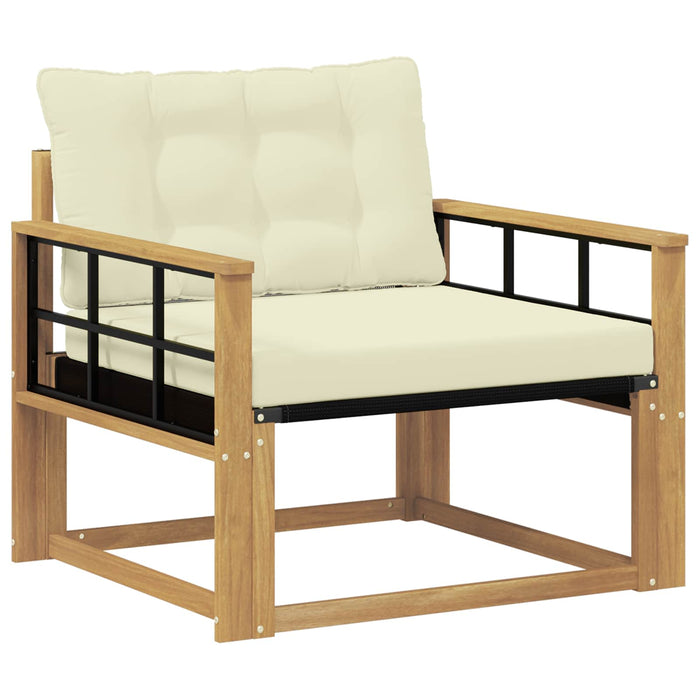 Set de canapele de exterior Lemn solid de Acacia și Textilene - WALTI WALTI