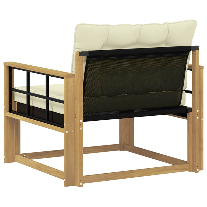 Set de canapele de exterior Lemn solid de Acacia și Textilene - WALTI WALTI