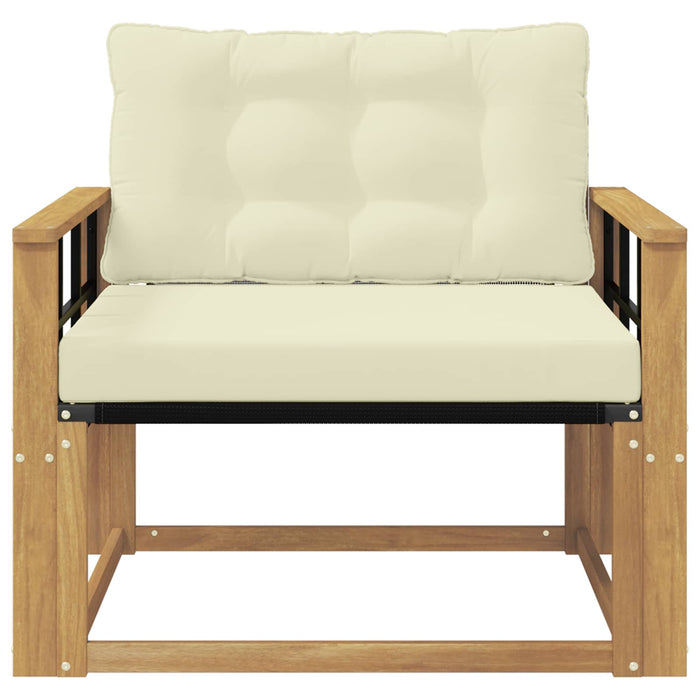 Set de canapele de exterior Lemn solid de Acacia și Textilene - WALTI WALTI