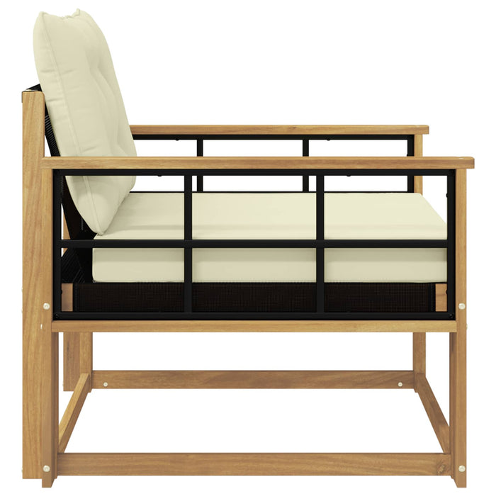 Set de canapele de exterior Lemn solid de Acacia și Textilene - WALTI WALTI
