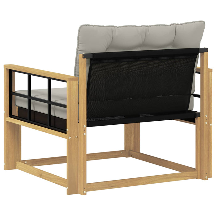 Set de canapele de exterior Lemn solid de Acacia și Textilene - WALTI WALTI