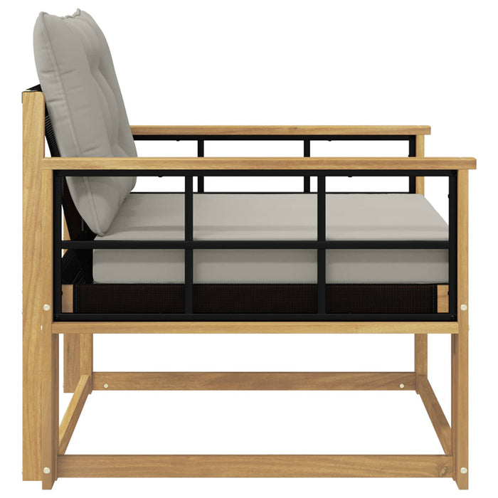 Set de canapele de exterior Lemn solid de Acacia și Textilene - WALTI WALTI
