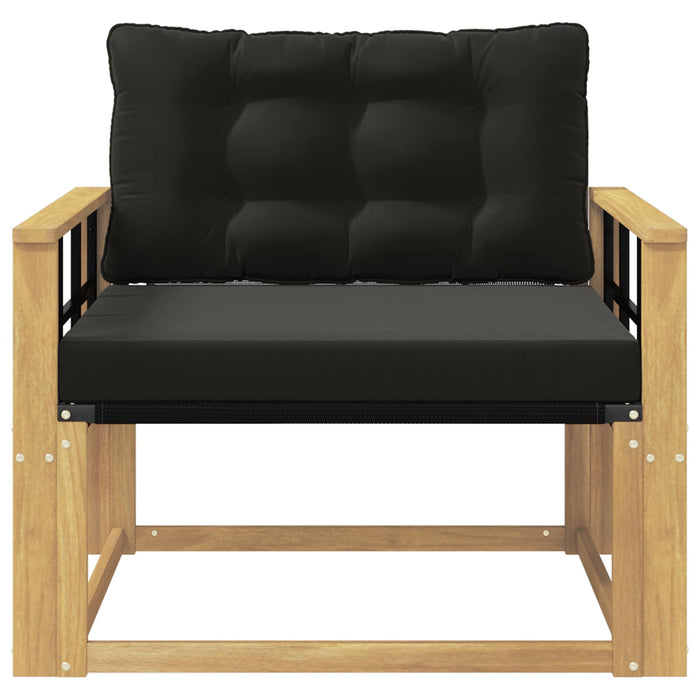 Set de canapele de exterior Lemn solid de Acacia și Textilene WALTI