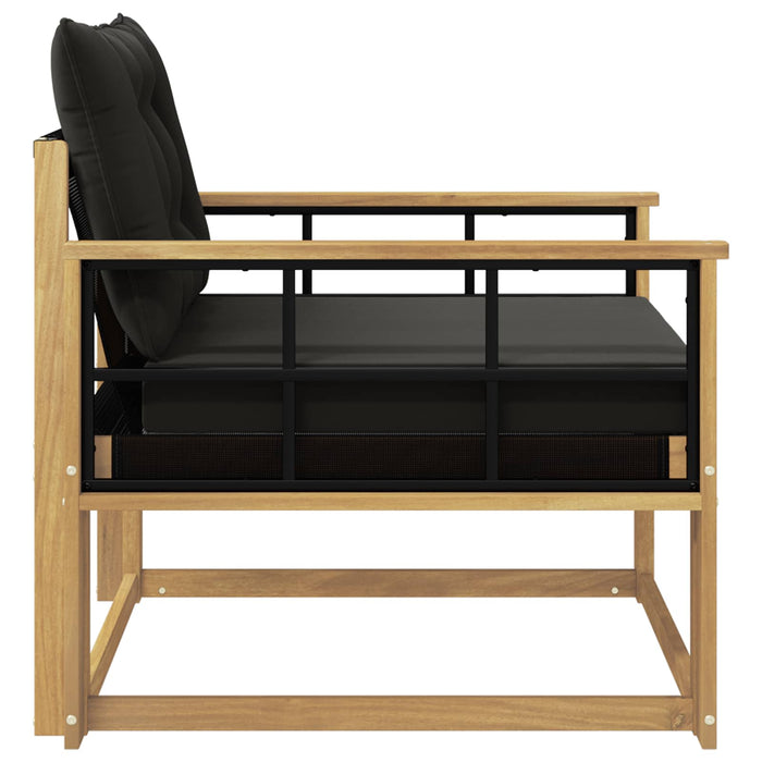 Set de canapele de exterior Lemn solid de Acacia și Textilene WALTI