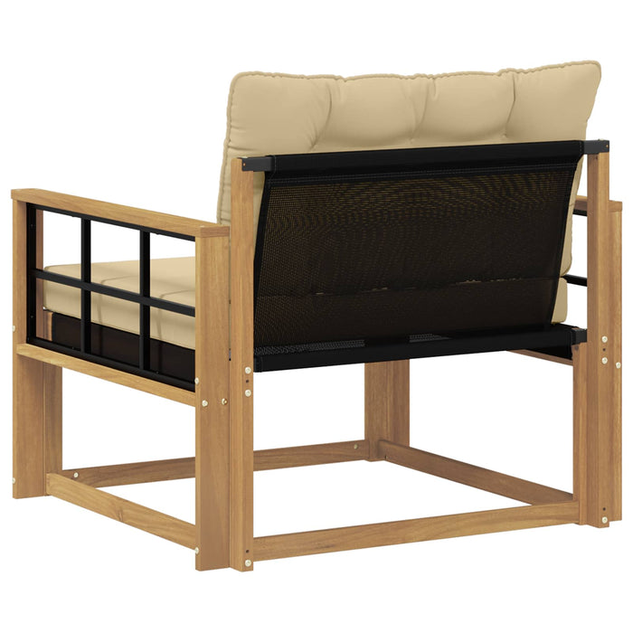 Set de canapele de exterior Lemn solid de Acacia și Textilene WALTI