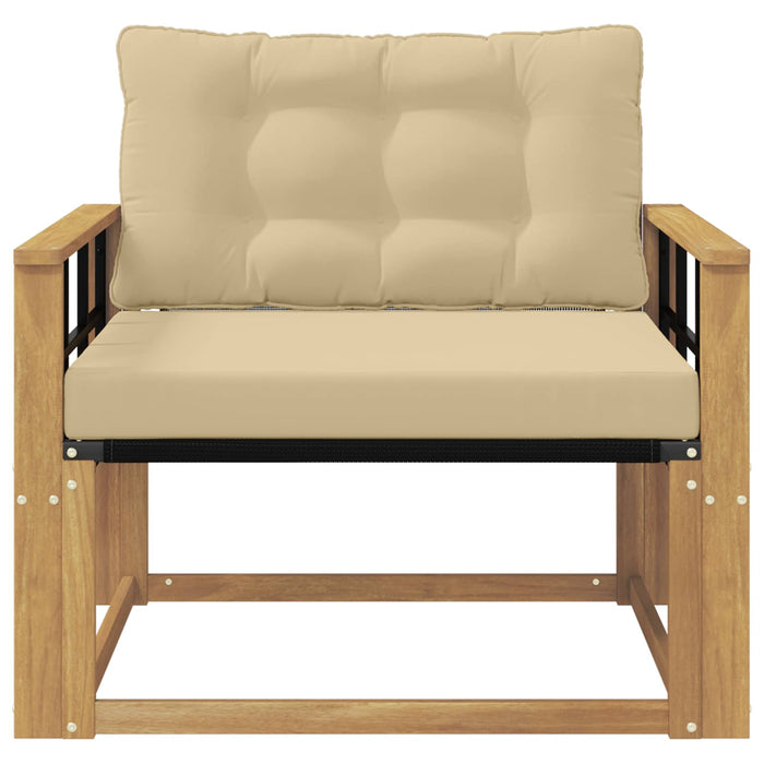 Set de canapele de exterior Lemn solid de Acacia și Textilene WALTI