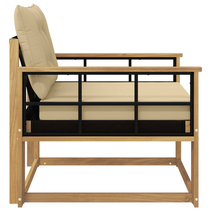 Set de canapele de exterior Lemn solid de Acacia și Textilene WALTI