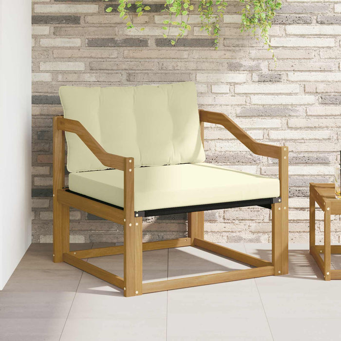 Set de canapele de exterior Lemn solid de Acacia și Textilene - WALTI WALTI