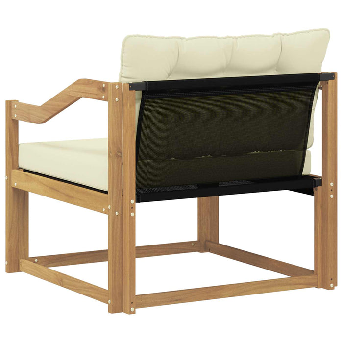 Set de canapele de exterior Lemn solid de Acacia și Textilene - WALTI WALTI