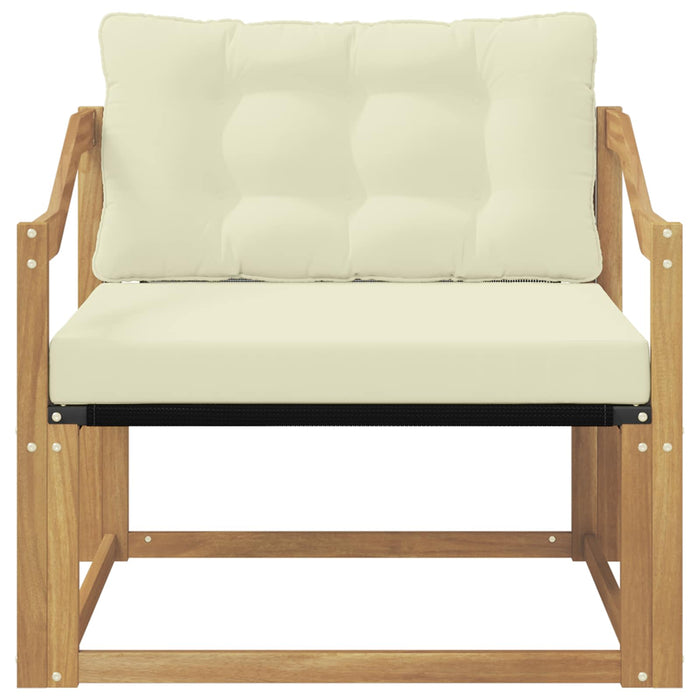 Set de canapele de exterior Lemn solid de Acacia și Textilene - WALTI WALTI