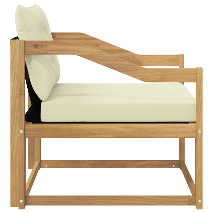 Set de canapele de exterior Lemn solid de Acacia și Textilene - WALTI WALTI