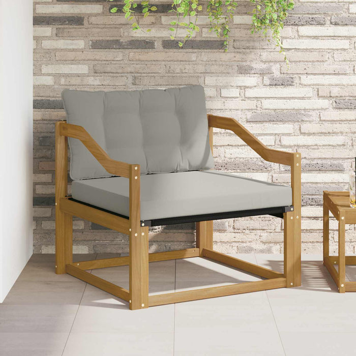 Set de canapele de exterior Lemn solid de Acacia și Textilene - WALTI WALTI