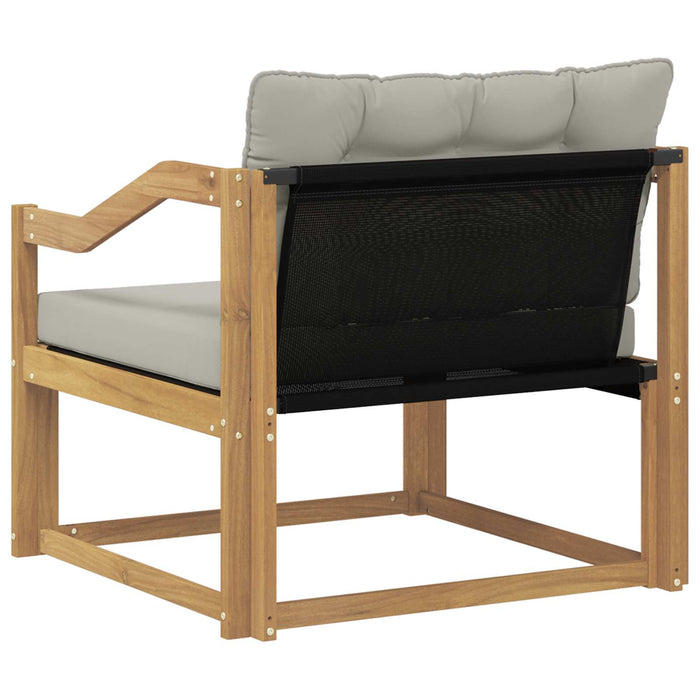 Set de canapele de exterior Lemn solid de Acacia și Textilene - WALTI WALTI