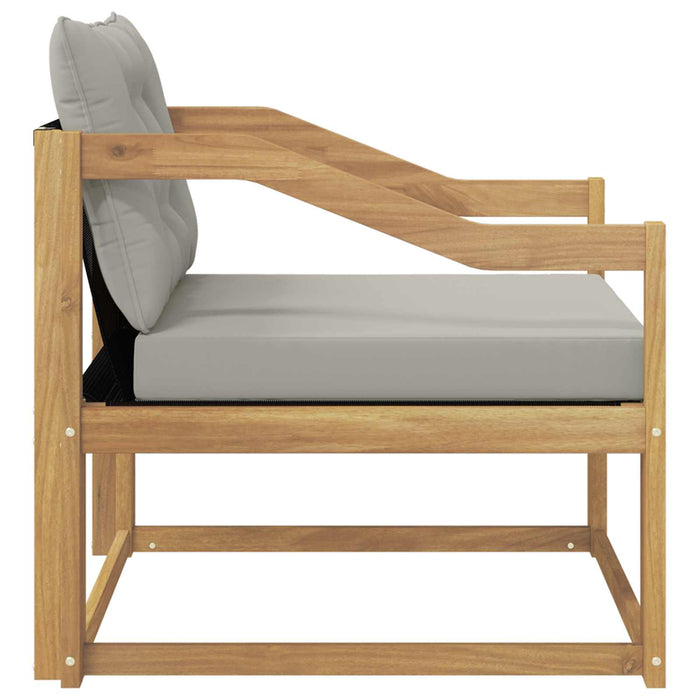 Set de canapele de exterior Lemn solid de Acacia și Textilene - WALTI WALTI