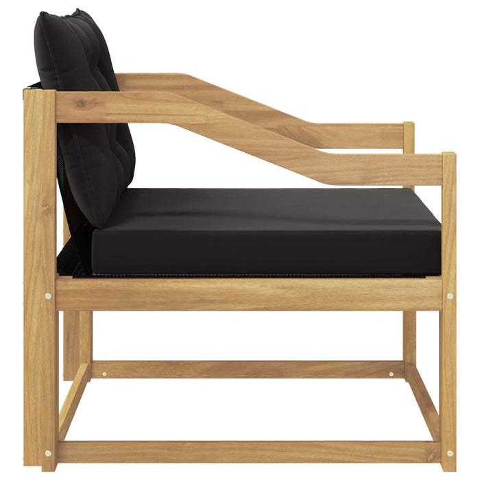 Set de canapele de exterior Lemn solid de Acacia și Textilene WALTI