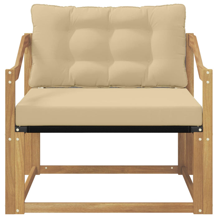 Set de canapele de exterior Lemn solid de Acacia și Textilene WALTI
