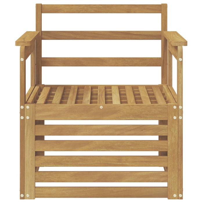 2 Bucată Set de canapele de exterior Lemn Solid de Acacia Alb - WALTI WALTI