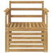2 Bucată Set de canapele de exterior Lemn Solid de Acacia Alb - WALTI WALTI
