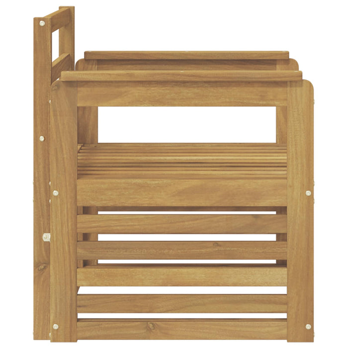 2 Bucată Set de canapele de exterior Lemn Solid de Acacia Alb - WALTI WALTI