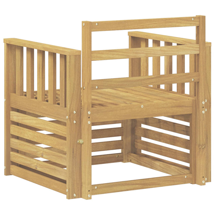 2 Bucată Set de canapele de exterior Lemn Solid de Acacia Alb - WALTI WALTI