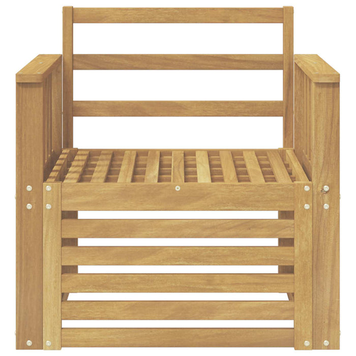 2 Bucată Set de canapele de exterior Lemn Solid de Acacia Alb - WALTI WALTI