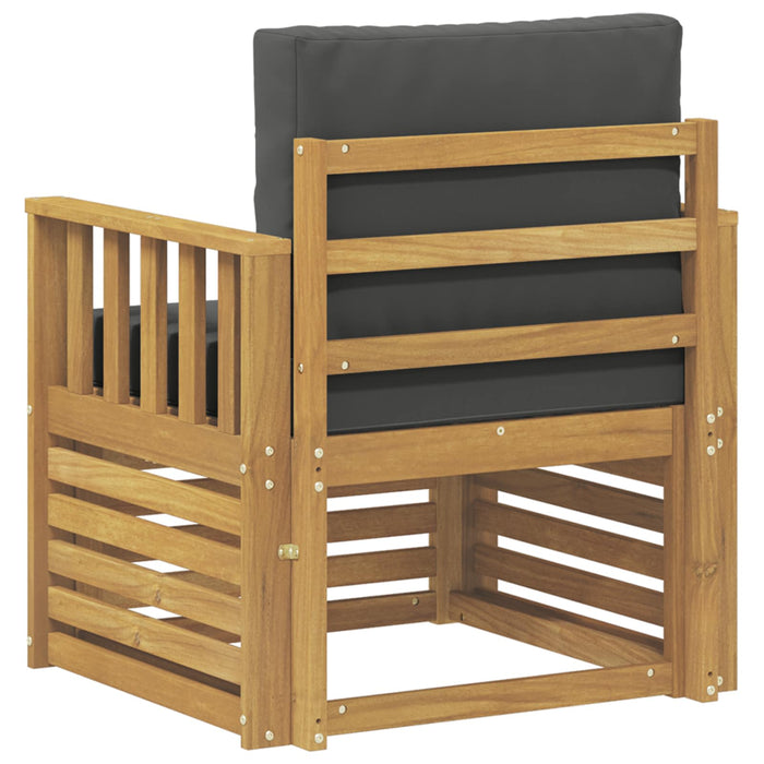 2 Bucată Set de canapele de exterior Poliester Alb și Antracit - WALTI WALTI