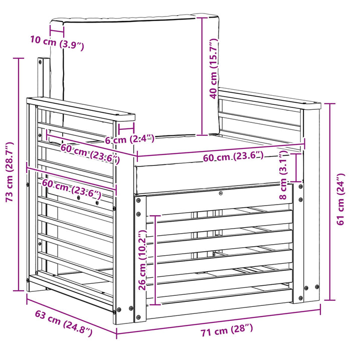 Set de canapele de exterior Poliester Alb - WALTI WALTI