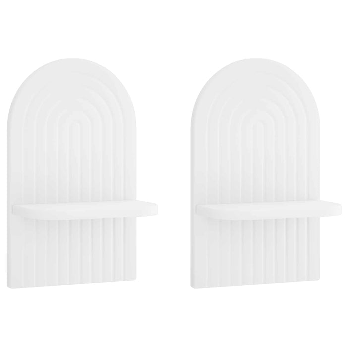 Raft de perete 2 buc. Alb 23 x 13.5 x 37.5 cm Lemn prelucrat WALTI