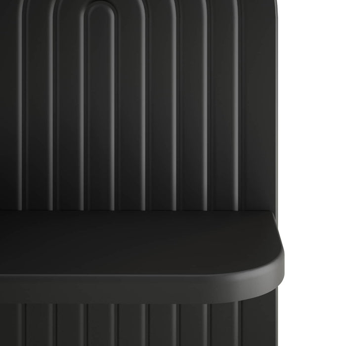 Raft de perete 2 buc. Negru 23 x 13.5 x 37.5 cm Lemn prelucrat WALTI