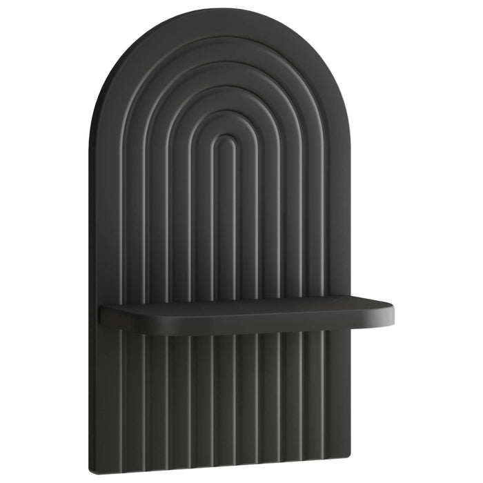 Raft de perete 2 buc. Negru 23 x 13.5 x 37.5 cm Lemn prelucrat WALTI