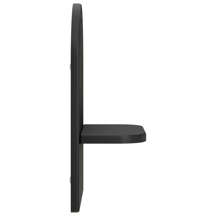 Raft de perete 2 buc. Negru 23 x 13.5 x 37.5 cm Lemn prelucrat WALTI
