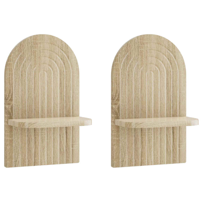 Raft de perete 2 buc. Stejar Sonoma 23 x 13.5 x 37.5 cm WALTI